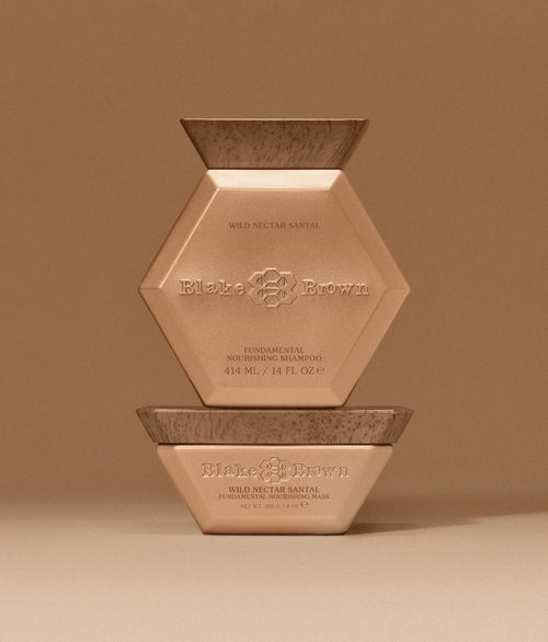Blake Brown Nourishing Shampoo and Mask in Wild Nectar Santal.